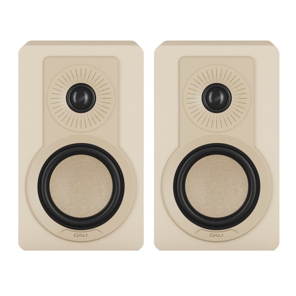 DALI Kupid Bookshelf Speaker (Pair), Caramel White - front 