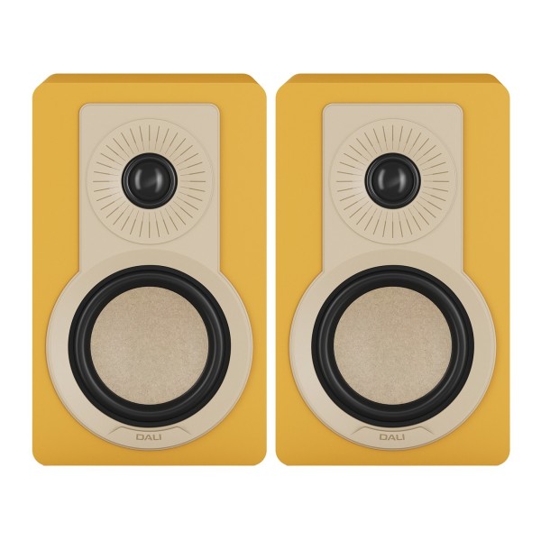 DALI Kupid Bookshelf Speaker (Pair), Golden Yellow - front 