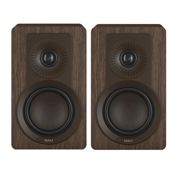DALI Kupid Bookshelf Speaker (Pair), Dark Walnut - front 