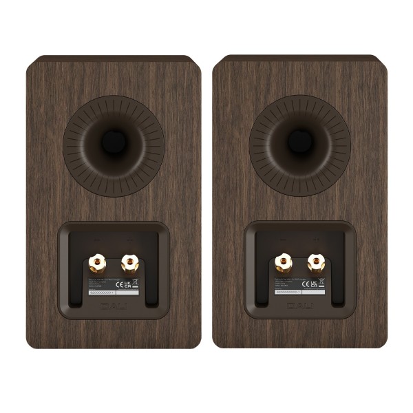 DALI Kupid Bookshelf Speaker (Pair), Dark Walnut -rear 