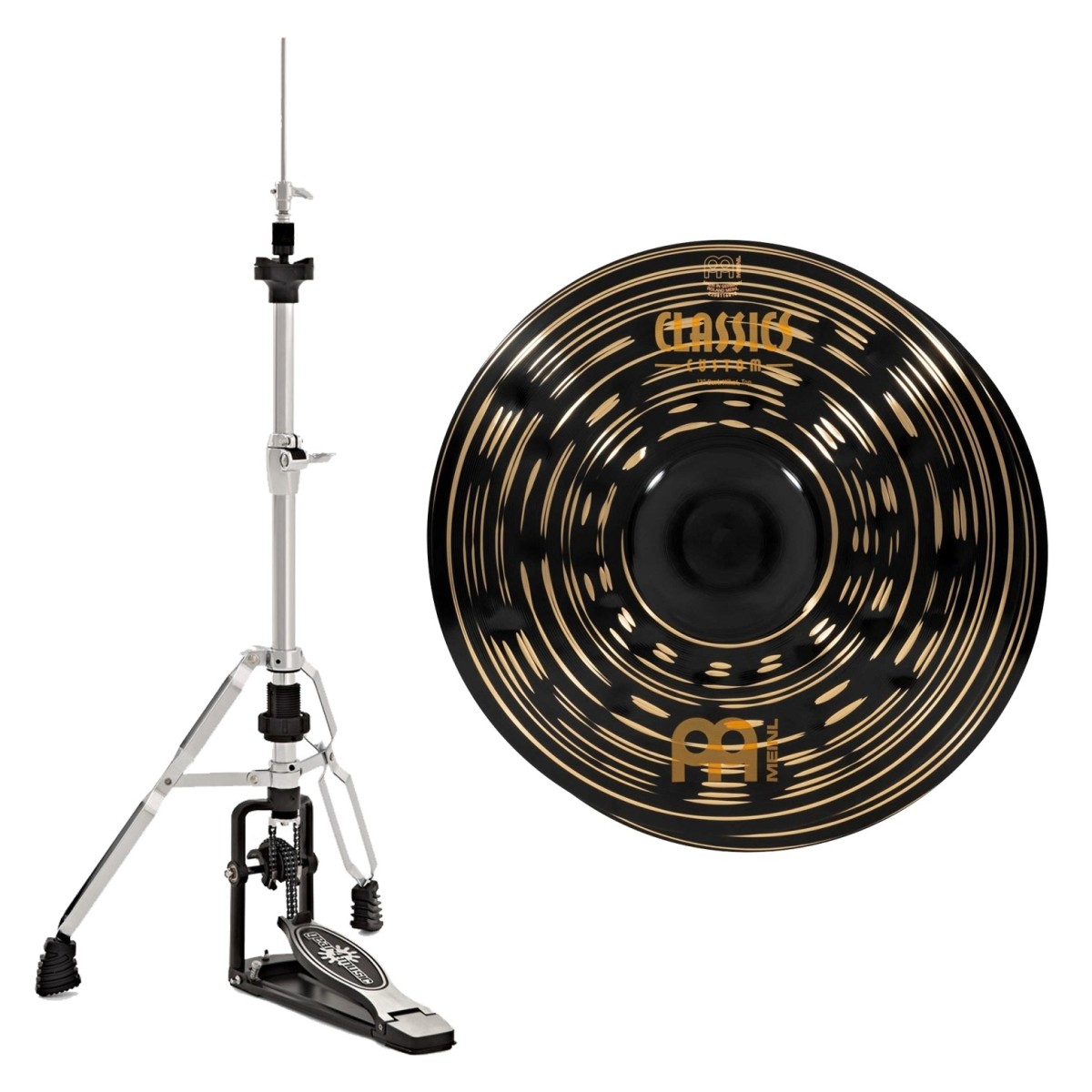 Click to view product details and reviews for Meinl Classics Custom Dark 13 Hi Hats Heavy Duty Two Leg Hi Hat Stand By Gear4music.