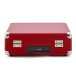 AVCOM Suitcase Turntable with Active Speakers, Red & White