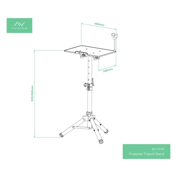 AVCOM FHDP160 FHD 1080p Smart Projector with Tripod Stand