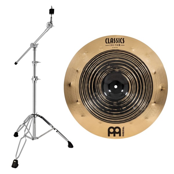 Meinl Classics Custom Dual 18'' China & Heavy Duty Cymbal Boom Stand by Gear4music