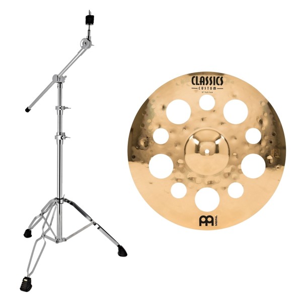 Meinl Classics Custom 18'' Trash Crash & Heavy Duty Cymbal Boom Stand by Gear4music