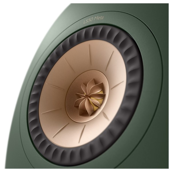 KEF LS50 Meta Speakers (Pair), Moss Green - driver 