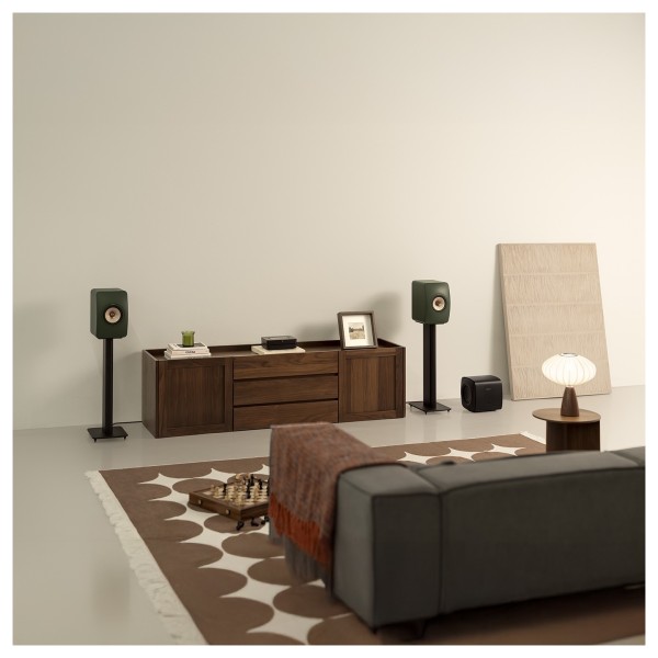 KEF LS50 Meta Speakers (Pair), Moss Green - lifestyle 4