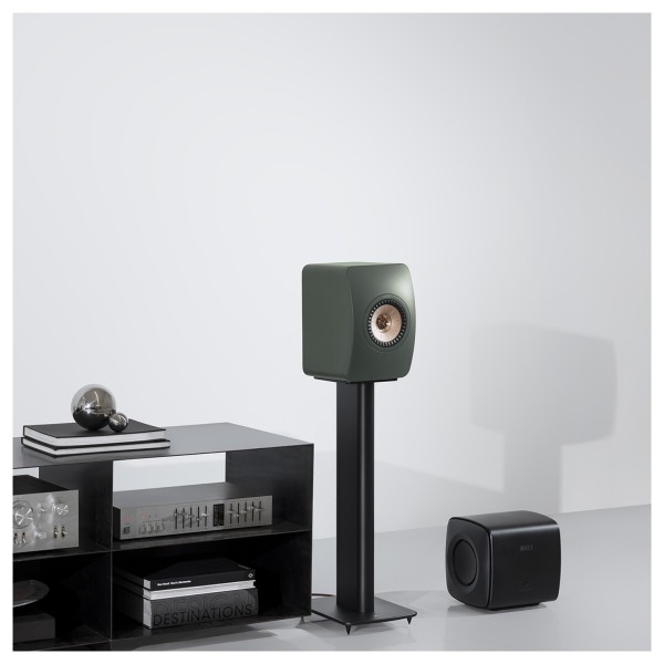 KEF LS50 Meta Speakers (Pair), Moss Green - lifestyle 6 