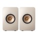 KEF LS50 Meta Speakers (Pair), Sand Shell - front cream 