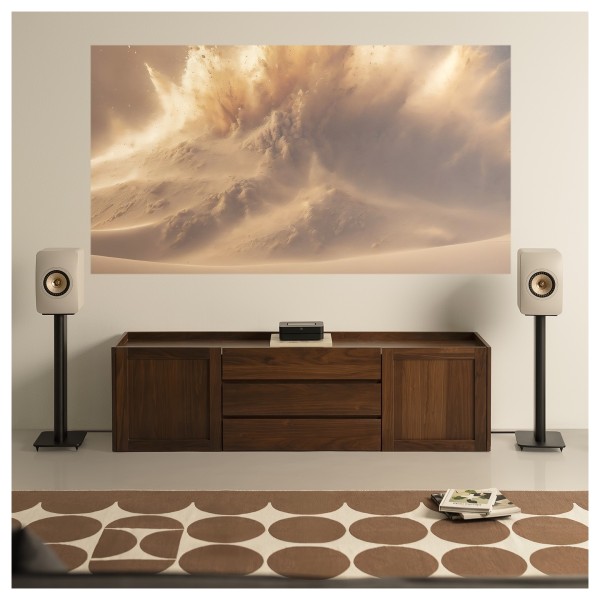 KEF LS50 Meta Speakers (Pair), Sand Shell - lifestyle 3