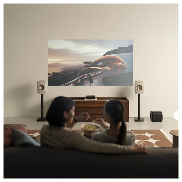 KEF LS50 Meta Speakers (Pair), Sand Shell - lifestyle 4