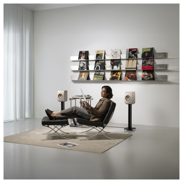 KEF LS50 Meta Speakers (Pair), Sand Shell - lifestyle 6