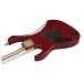 Ibanez RG8565R J Custom, Charmant Wine Red - BACK OF BODY ANGLE SHOT