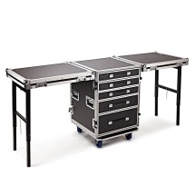 Trojan Pro 5-Drawer Dual Table Heavy-Duty Wheeled Flight Case