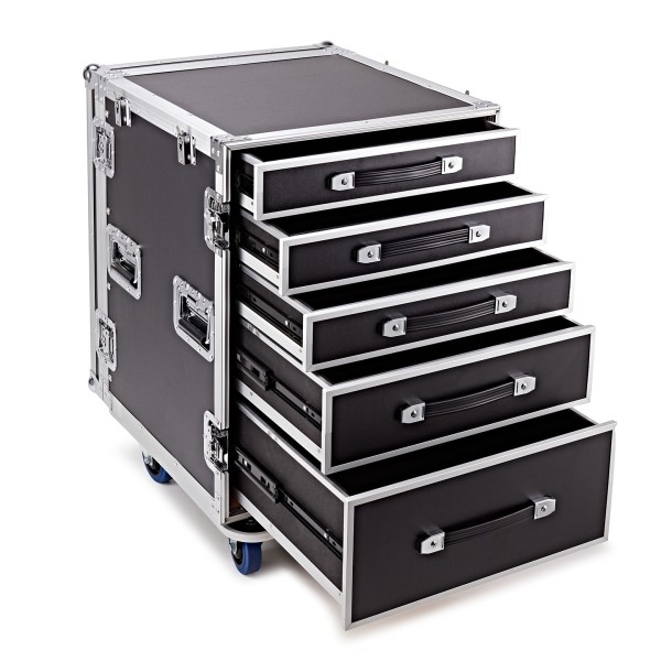 Trojan Pro 5-Drawer Dual Table Heavy-Duty Wheeled Flight Case