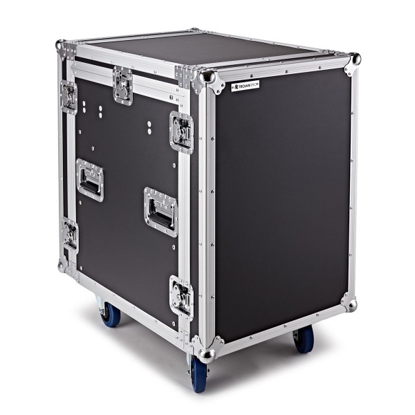 Trojan Pro 12U Heavy-Duty Wheeled Mixer Rack Flight Case
