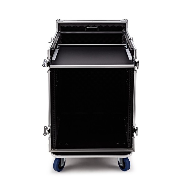 Trojan Pro 12U Heavy-Duty Wheeled Mixer Rack Flight Case