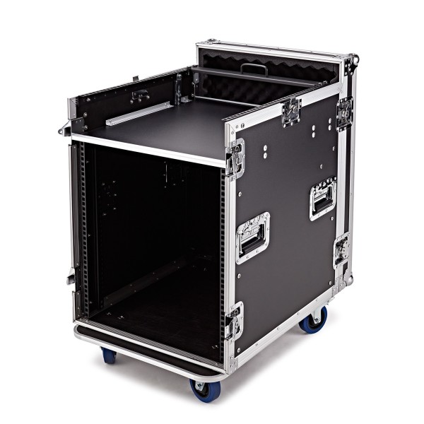 Trojan Pro 12U Heavy-Duty Wheeled Mixer Rack Flight Case