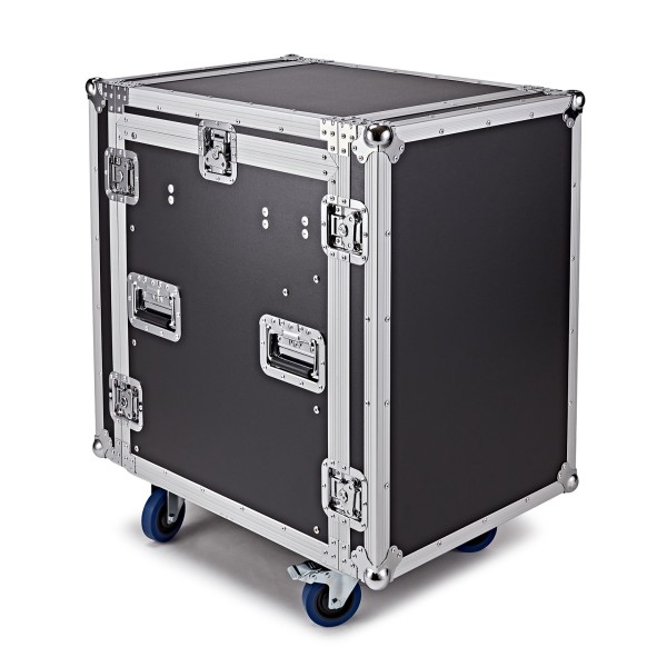 Trojan Pro 12U Heavy-Duty Wheeled Mixer Rack Flight Case