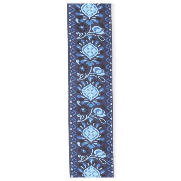 Daddario 2 Woven Guitar Strap Monterey 2 Blue Angled View