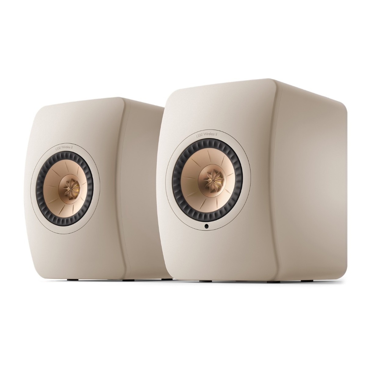 KEF LS50W MKII Wireless Speakers (Pair) Sand Shell