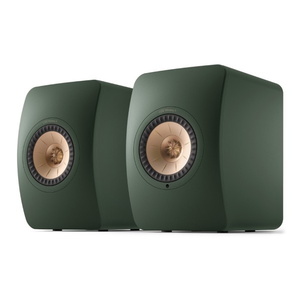 KEF LS50W MKII Wireless Speakers (Pair), Moss Green - main 