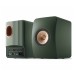 KEF LS50W MKII Wireless Speakers (Pair), Moss Green  -dual angle 