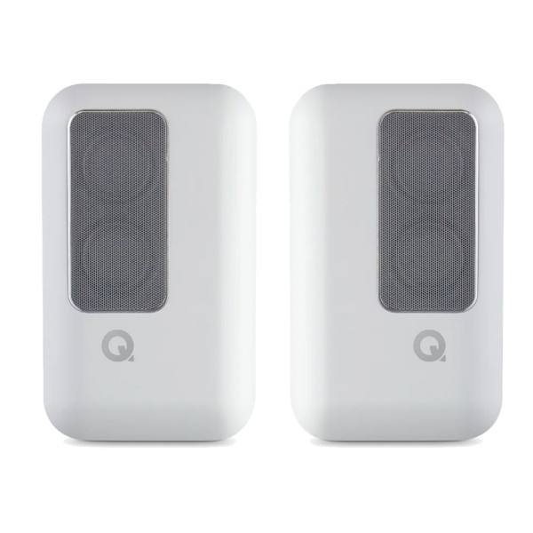 Q Acoustics Q Active 200 Wireless System Speakers & Hub, White - front 