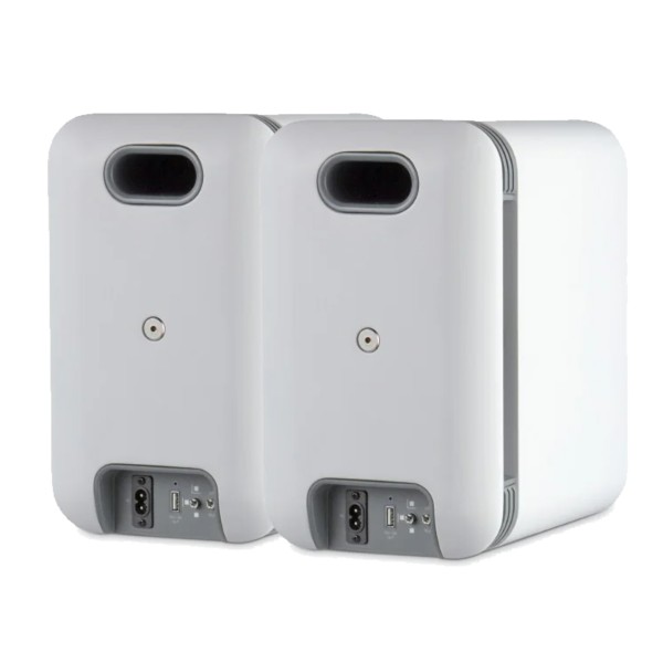 Q Acoustics Q Active 200 Wireless System Speakers & Hub, White - rear 