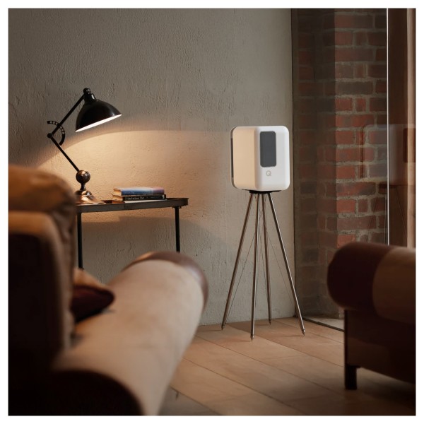 Q Acoustics Q Active 200 Wireless System Speakers & Hub, White - lifestyle - 8