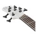 Ibanez BTB865MS, Transparent White Flat - HEADSTOCK