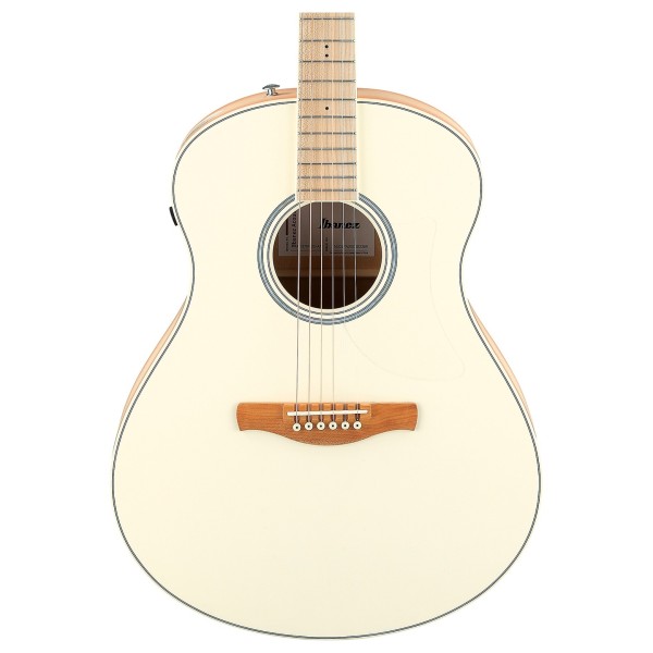 Ibanez AAM370M2E, Transparent Antique White Peach Fuzz Open Pore - FRONT OF BODY