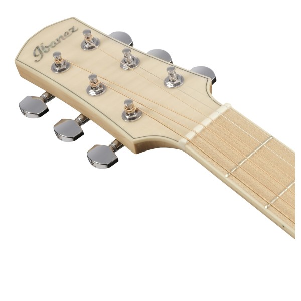 Ibanez AAM370M2E, Transparent Antique White Ice Blue Open Pore - HEADSTOCK