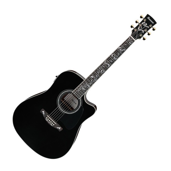 Ibanez AW391RCE, Black High Gloss Top, Natural High Gloss Back and Sides