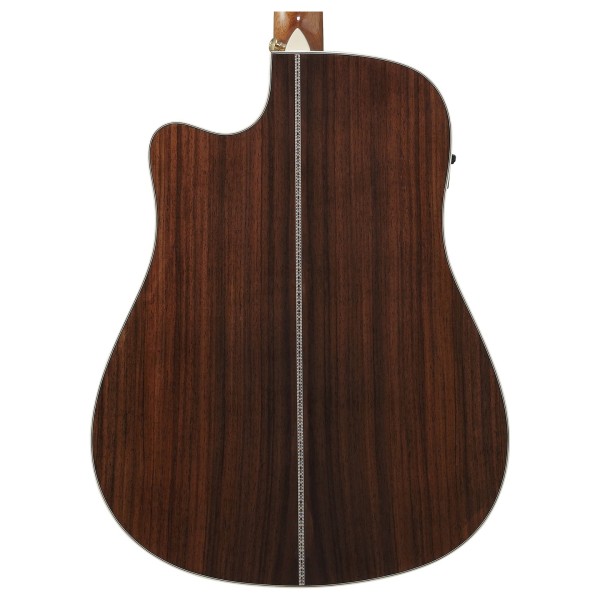 Ibanez AW391RCE, Black High Gloss Top, Natural High Gloss Back and Sides - BACK OF BODY