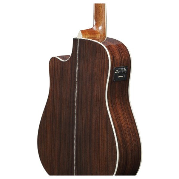 Ibanez AW391RCE, Black High Gloss Top, Natural High Gloss Back and Sides - UPPER EDGE