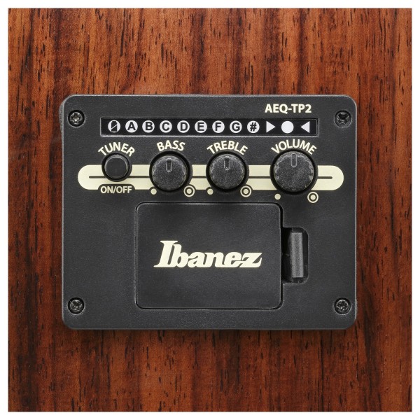 Ibanez AW391RCE, Black High Gloss Top, Natural High Gloss Back and Sides - CONTROLS