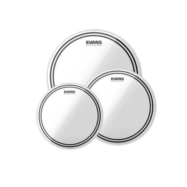 Evans EC2 Clear Fusion Tom Pack & 14" Snare TuneUp Kit