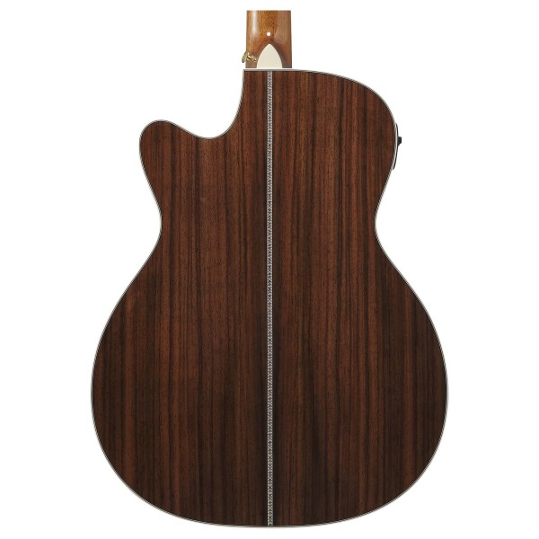 Ibanez AC391RCE, Black High Gloss Top, Natural High Gloss Back and Sides - BACK OF BODY