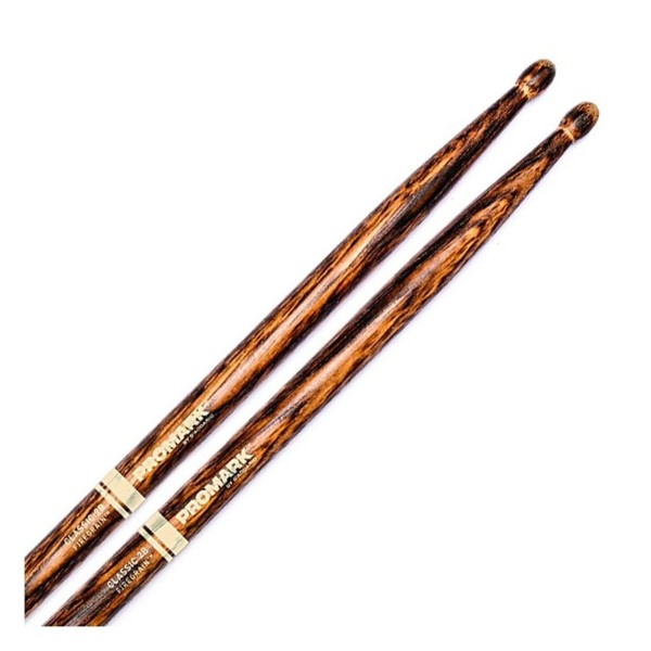 Promark Classic Forward 2B FireGrain Hickory Wood Tip, 2 Pair Value Bundle