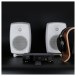 Topping A Series A70 Pro Desktop Headphone Amplifier, Black - Lifestyle image, desktop hi-fi system