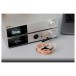 Topping A Series A70 Pro Desktop Headphone Amplifier, Silver - Desktop Hi-fi lifestyle image with D70 Pro