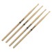 Promark Rebound 7A Long Hickory Drumsticks Acorn Wood Tip, 2 Pair Value Bundle