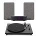 AVCOM Contemporary Turntable with Amplifier and Speakers, Black