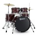 Premier Revolution 20” 5pc Low Volume Drum Kit Bundle, Red Sparkle