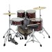 Premier Revolution 20” 5pc Low Volume Drum Kit Bundle, Red Sparkle