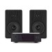 AVCOM Solid State Amplifier with Passive Speakers, Black