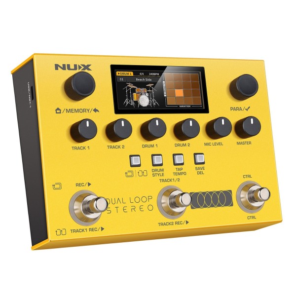 NUX Dual Loop Stereo Pedal, Left Angle