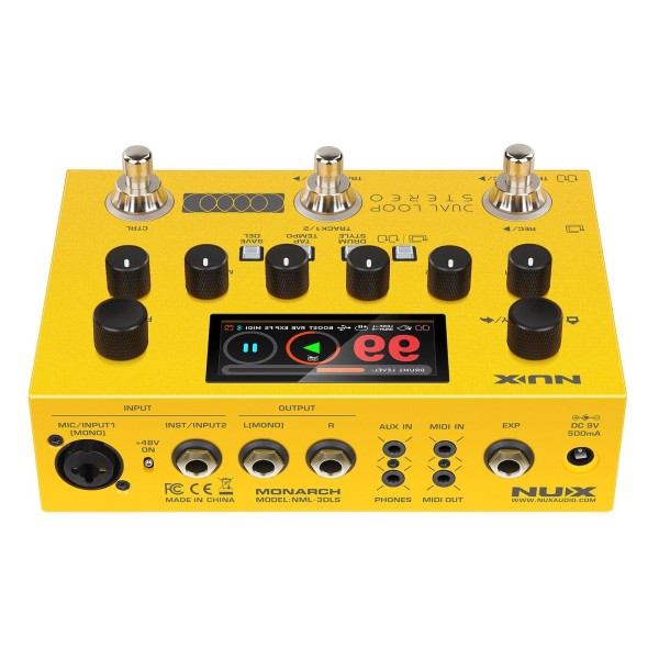 NUX Dual Loop Stereo Pedal, Rear Angle