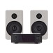 AVCOM Solid State Amplifier with Passive Speakers, White